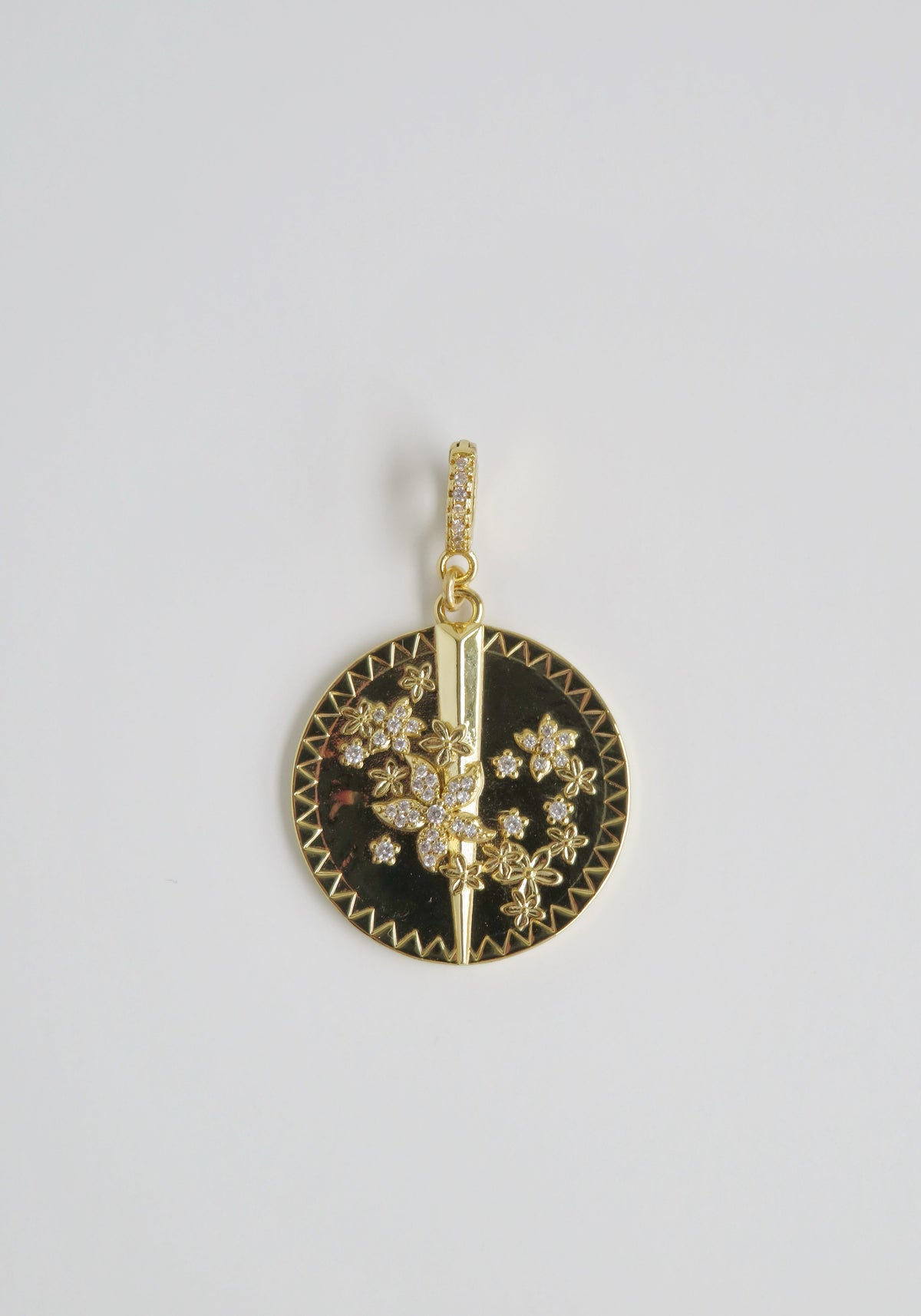 Renew & Thrive Charm on Diamond Hinged Clasp - Flower