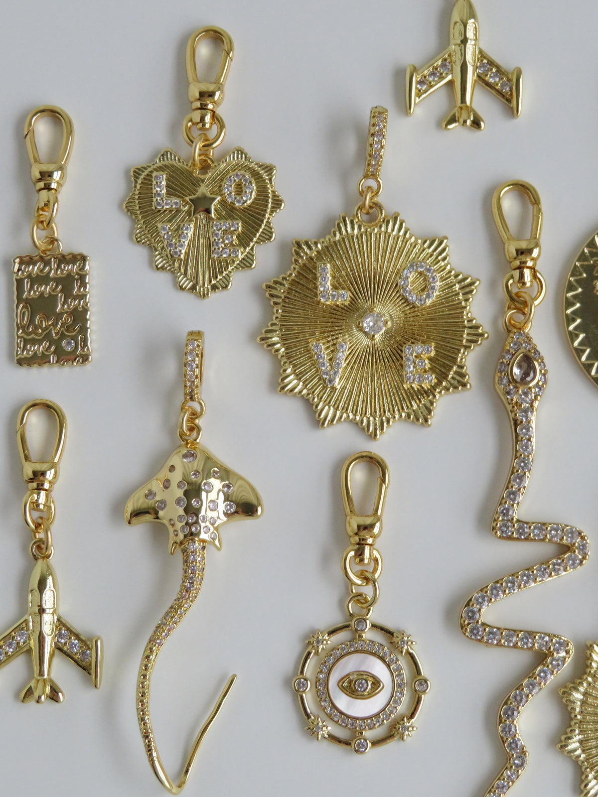 Love Charm with Swivel Clasp