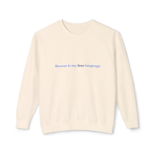 Rescue Love Crewneck Sweatshirt – Animal Rescue Paw Print