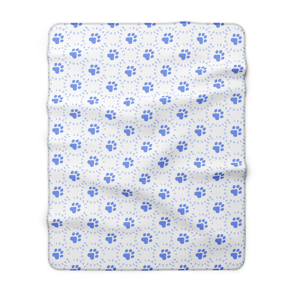 Paw Print Sherpa Blanket – Cozy Pet Lover Fleece Throw