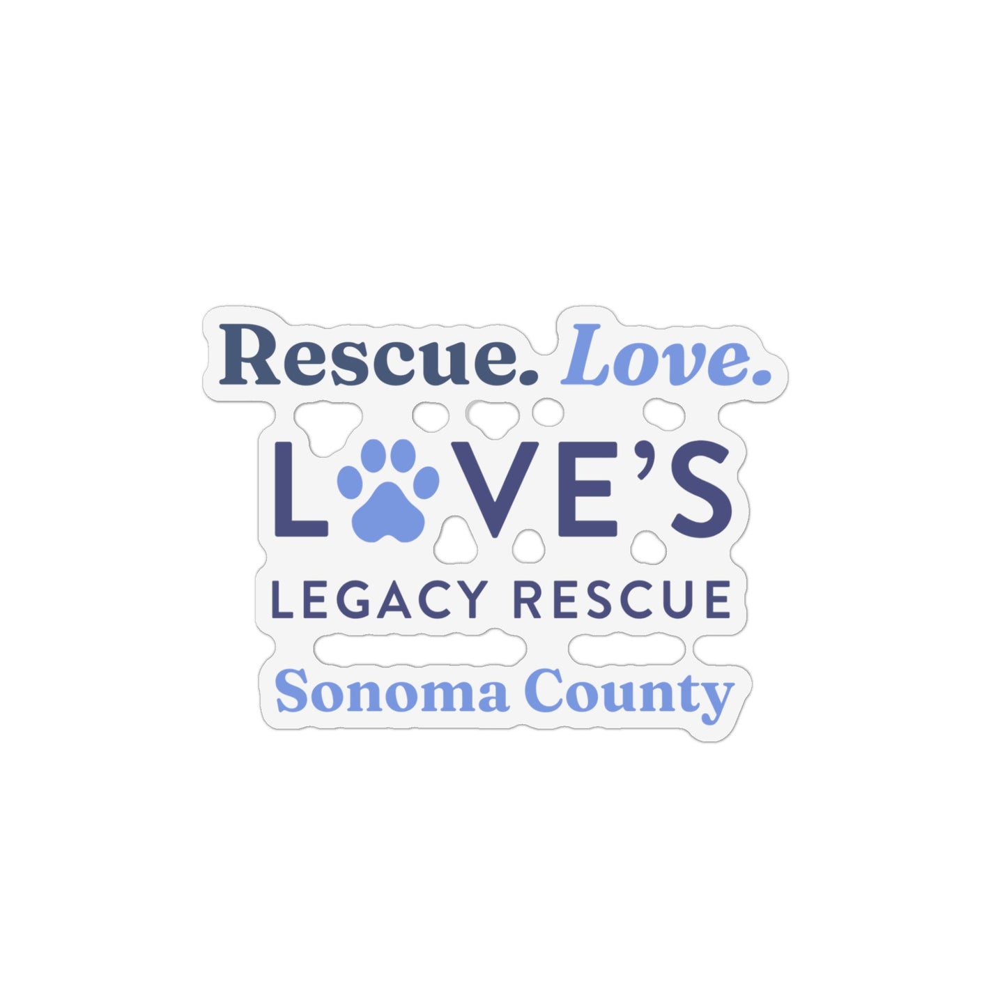 Rescue Love Car Magnet Rescue Sonoma