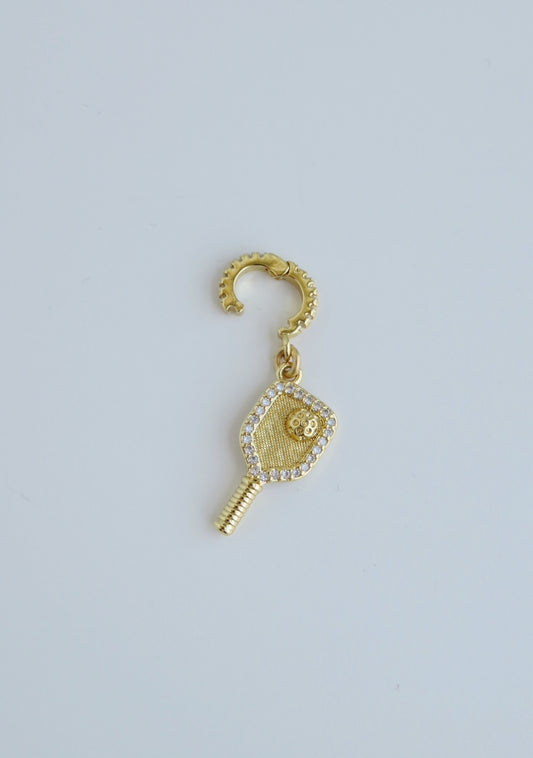 Pickleball Charm on Diamond Clasp