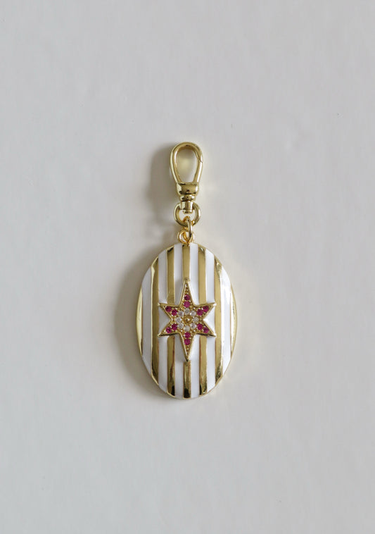 Oval Northern Star Pendant on Swivel Clasp