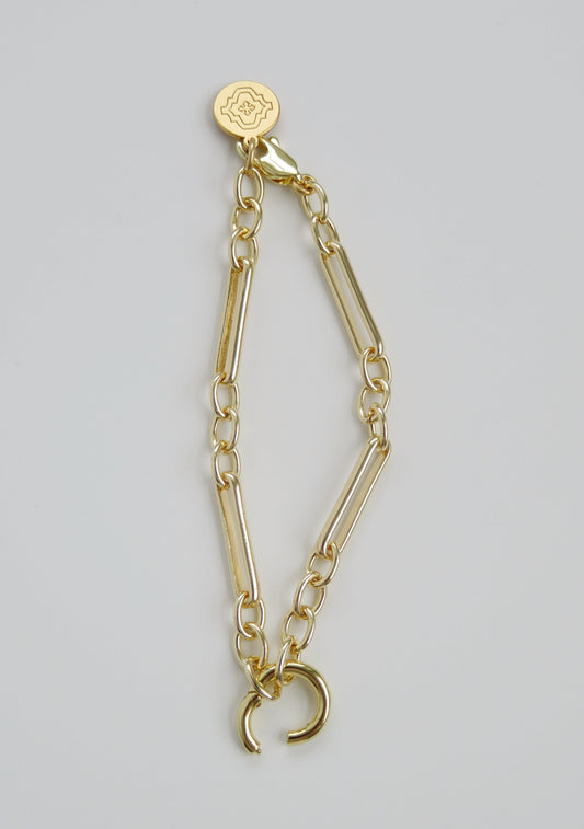 Figaro Charm Holder Bracelet - Clicker Clasp - add charms