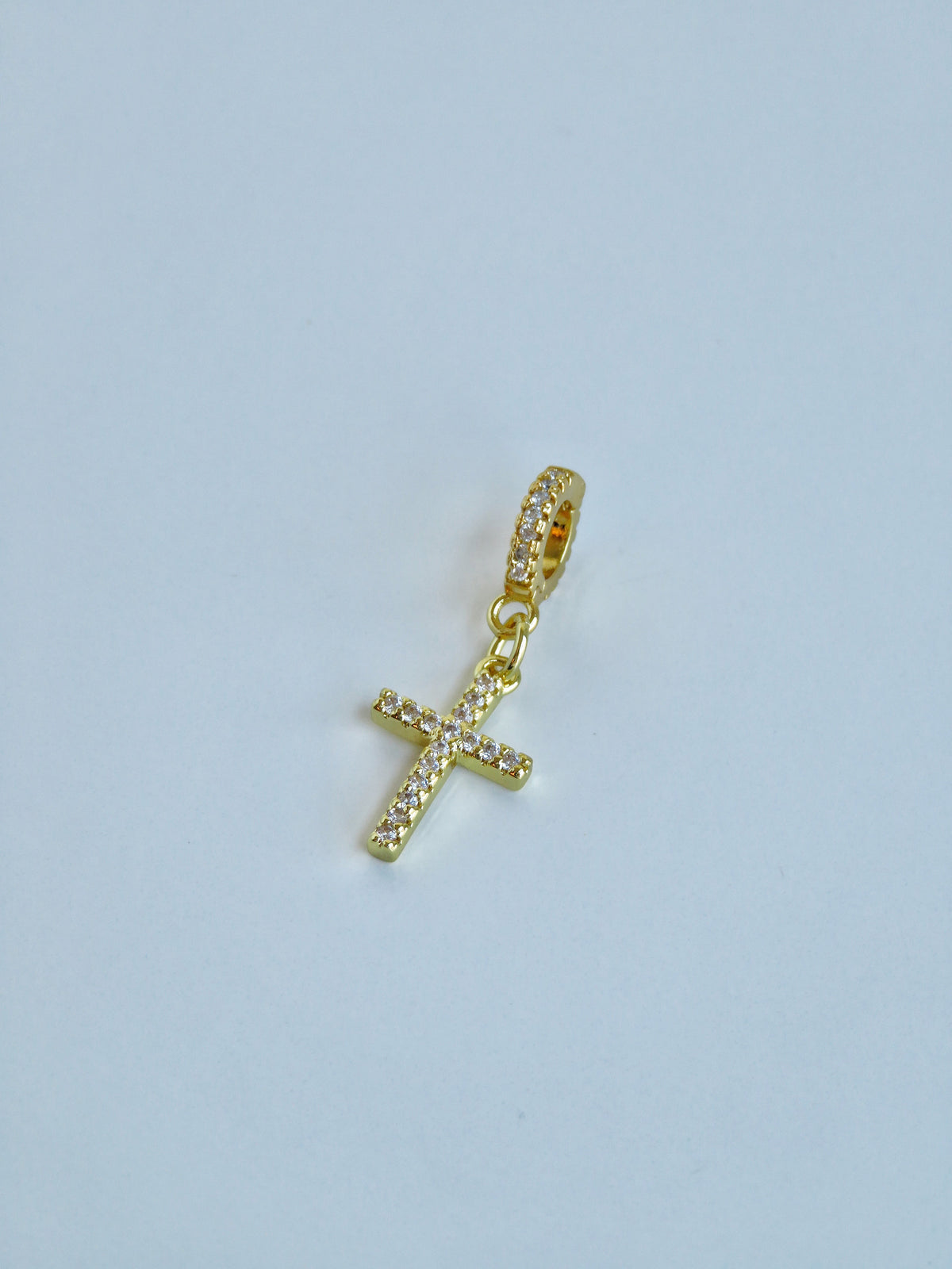 Diamond Holy Cross Charm on Diamond Clasp