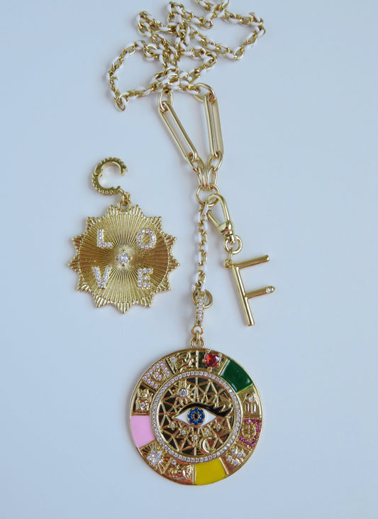 Celestial Evil Eye Good Luck Charm with Clasp