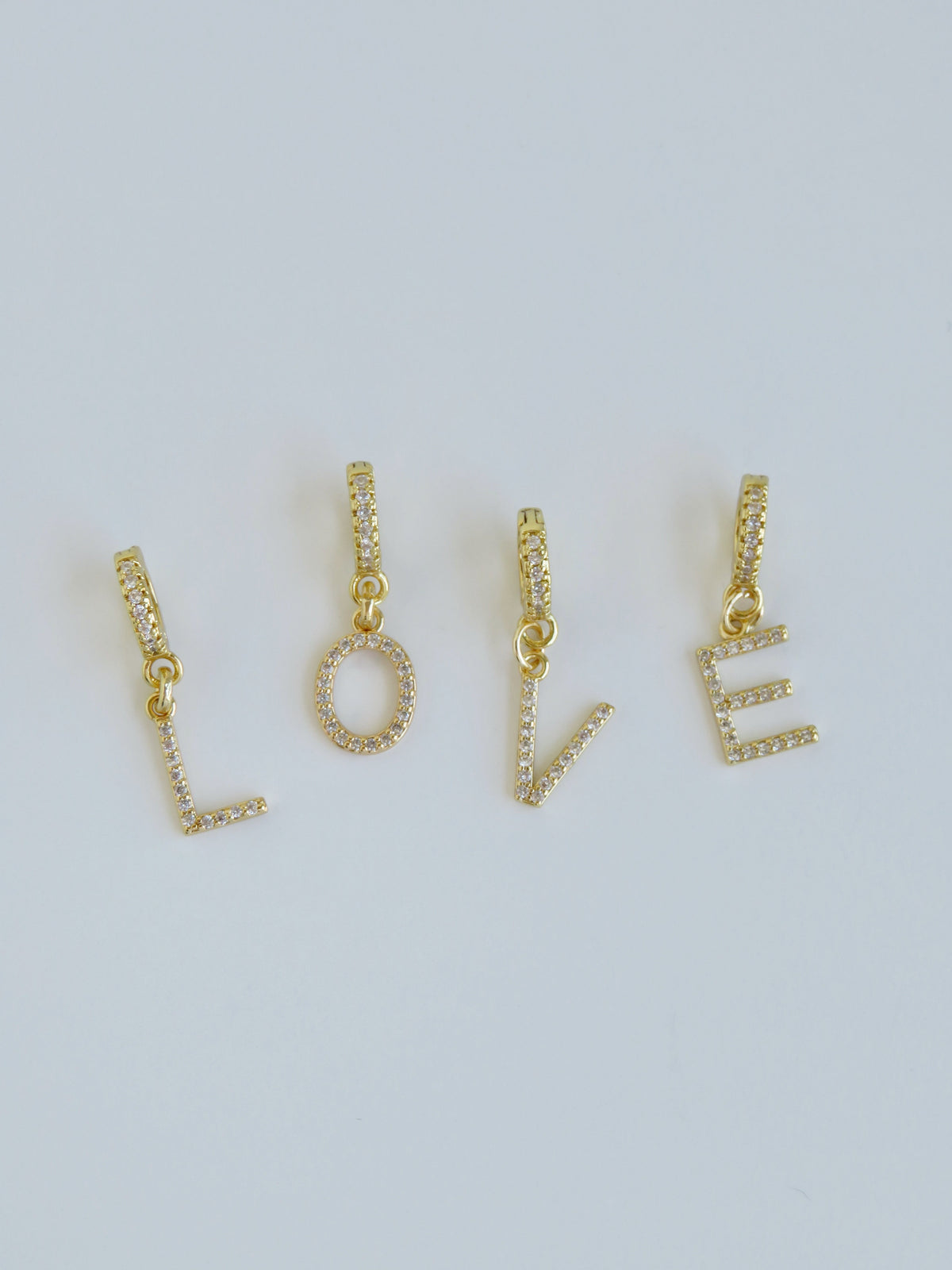 Diamond Initial Charm with Diamond Clasp