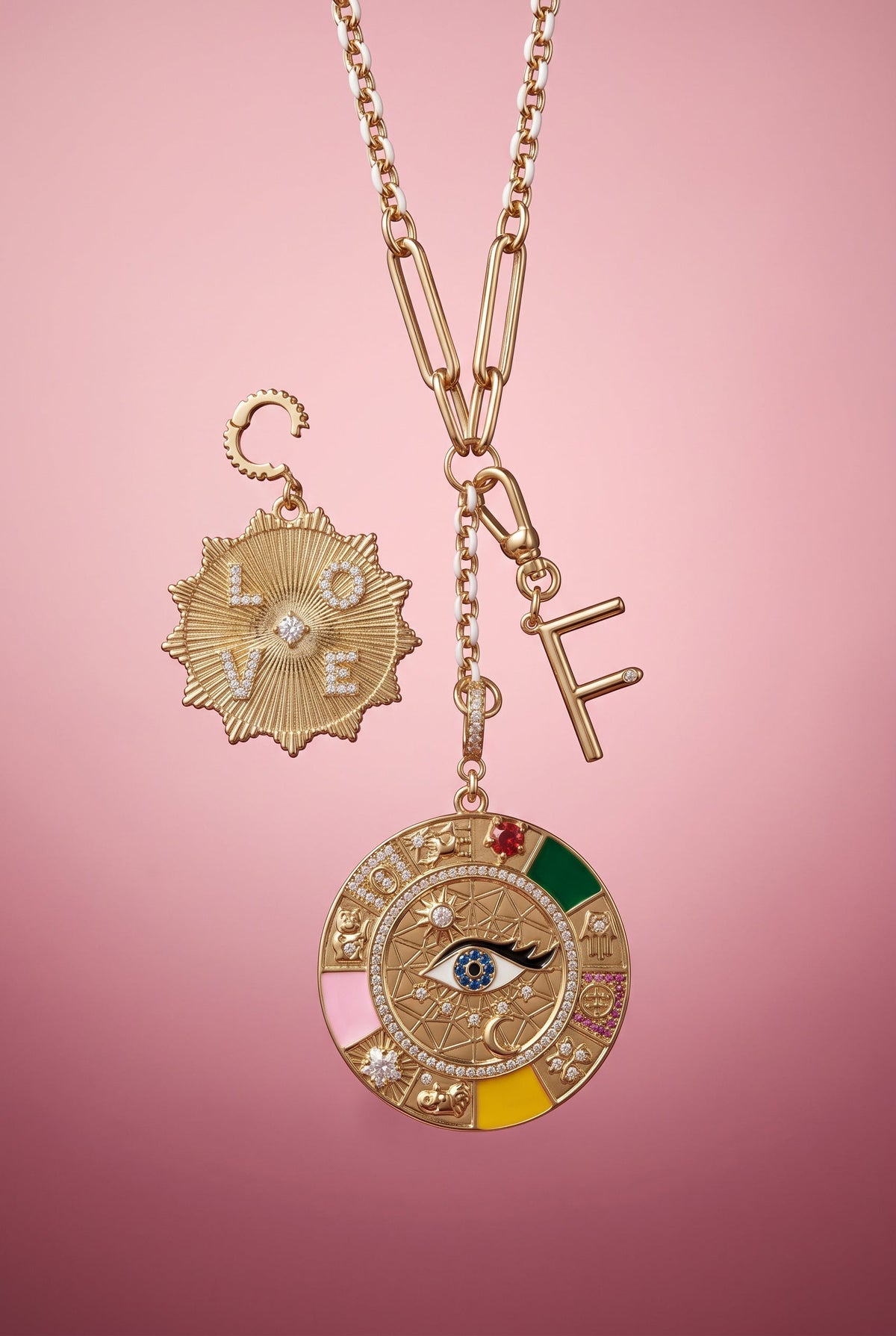 Celestial Evil Eye Good Luck Charm with Clasp