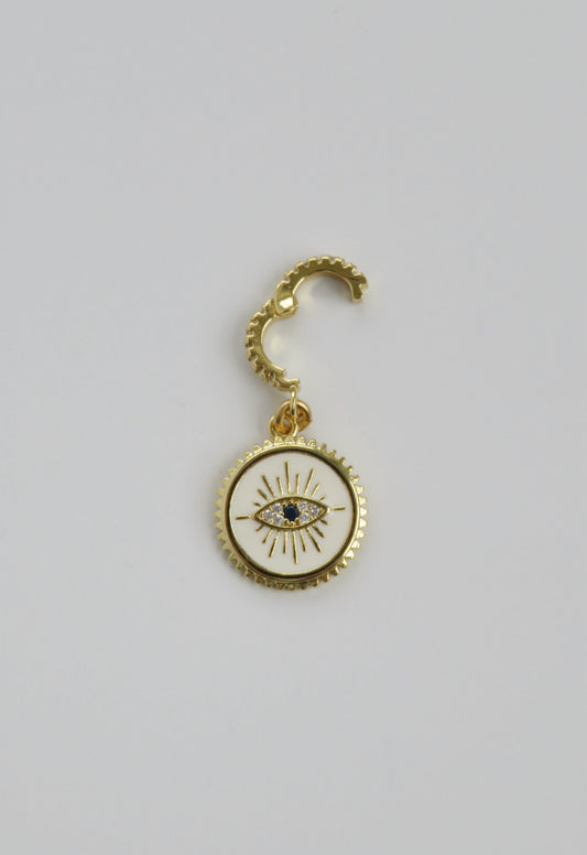 Hilda Evil Eye Charm on Diamond Clasp