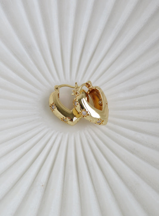 Celestial V Shaped Domed Hoops