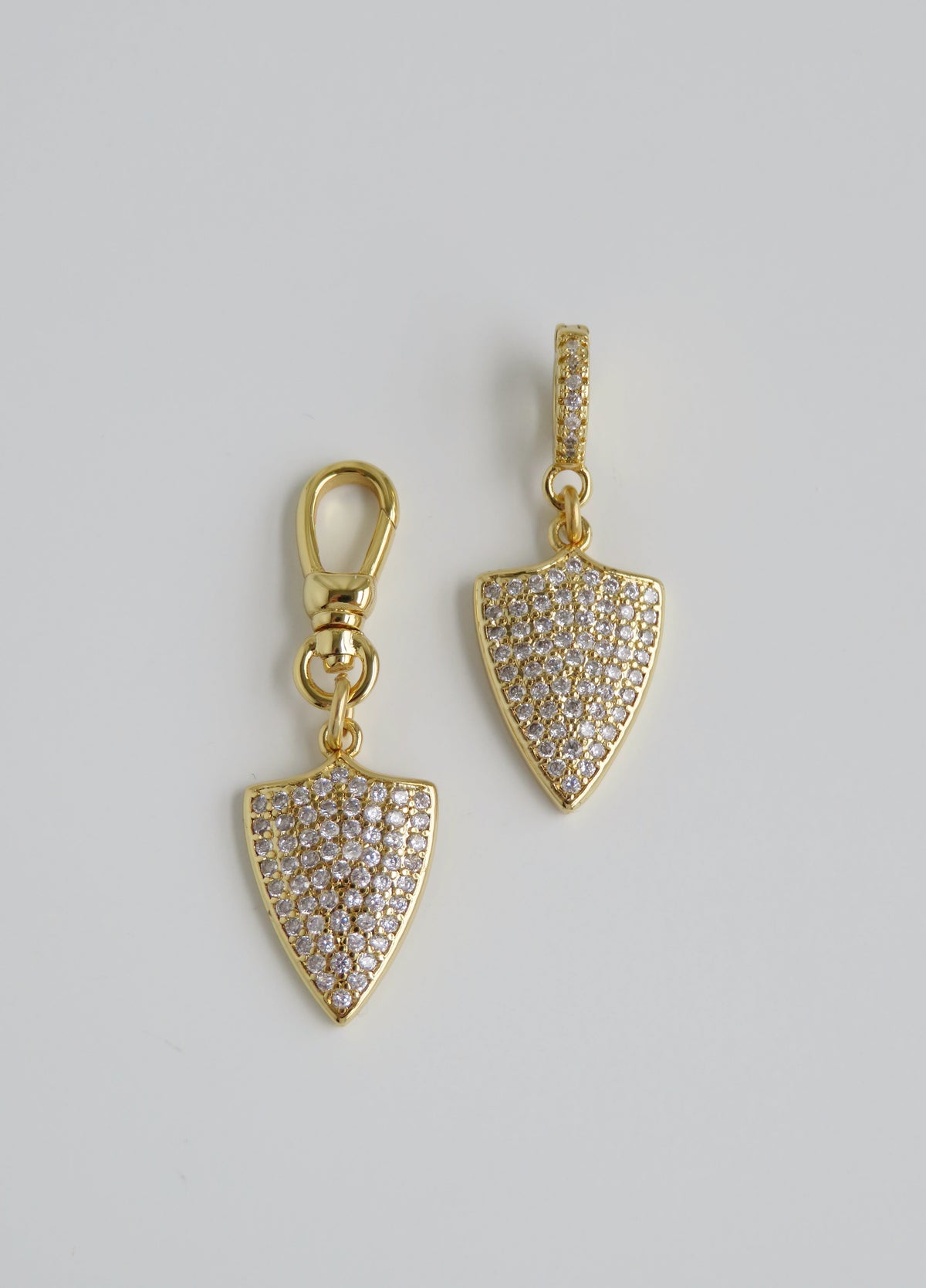 Diamond Shield Charm on Clasp