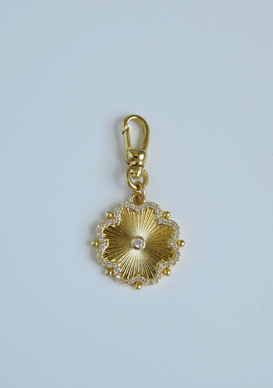 Diamond Flower - Hinged Clasp Charm
