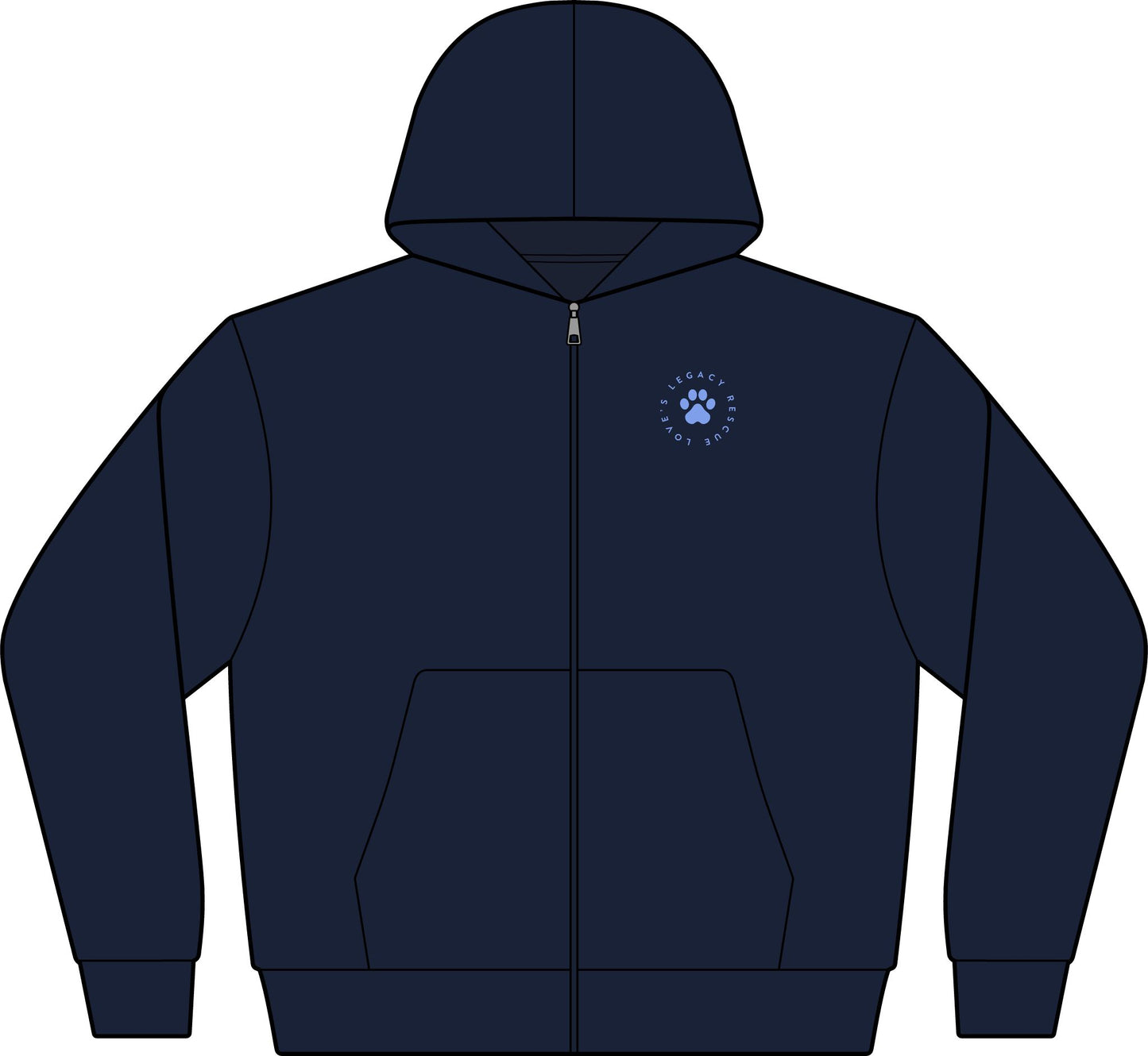 Unisex 10 oz Full-Zip Hoodie Sweatshirt