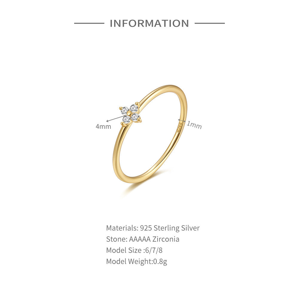 Flora Dainty Diamond Ring