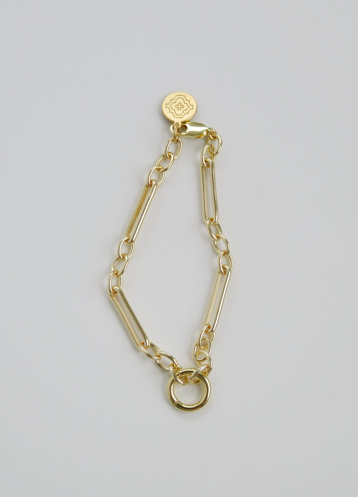 Figaro Charm Holder Bracelet - Clicker Clasp - add charms