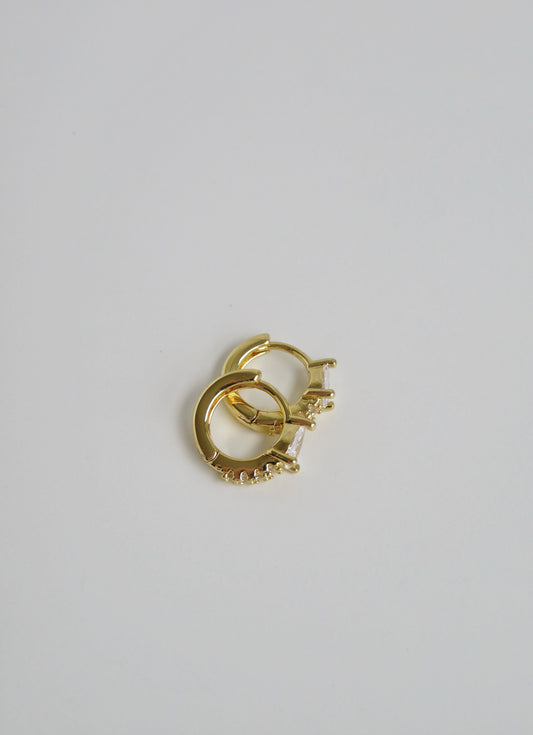 Teardrop Diamond Hoops