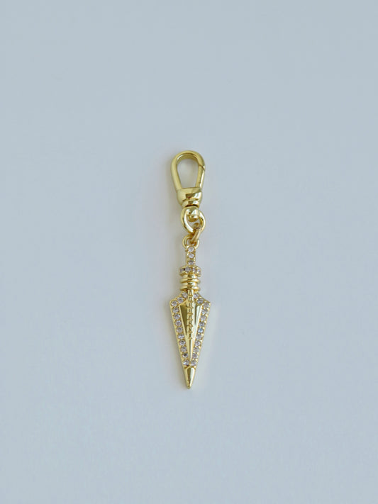 Diamond Arrowhead Charm on swivel clasp