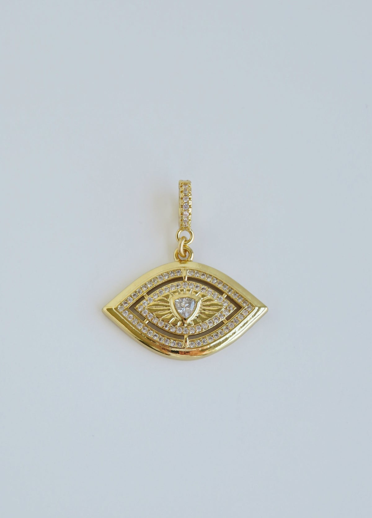 Elegant Diamond Eye Charm on Clasp