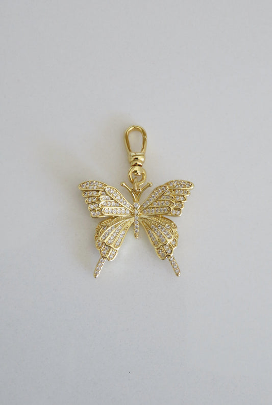 Spiritual Transformation- Monarch Butterfly Charm on Diamond Clasp