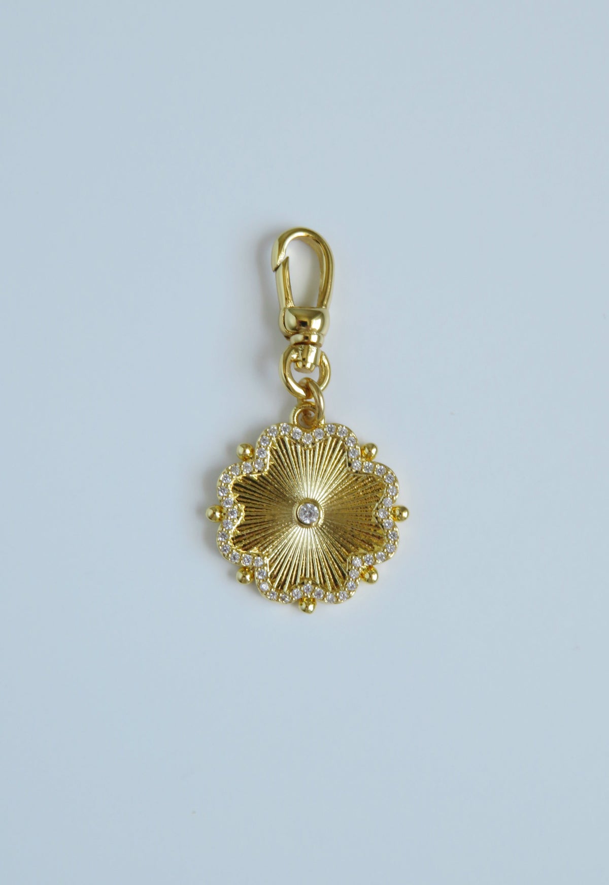 Diamond Flower - Hinged Clasp Charm