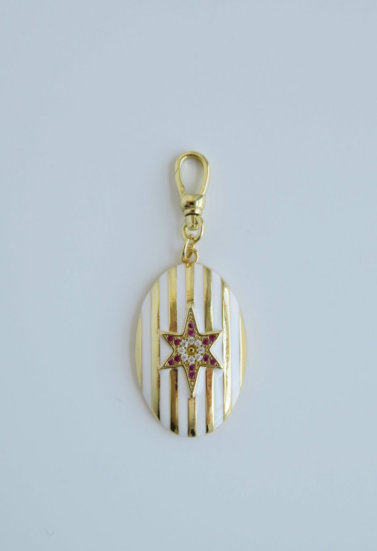 Oval Northern Star Pendant on Swivel Clasp