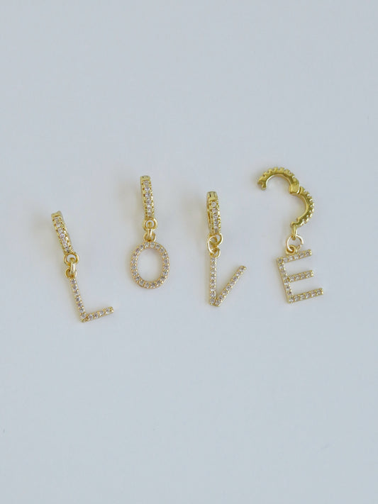 Diamond Initial Charm with Diamond Clasp