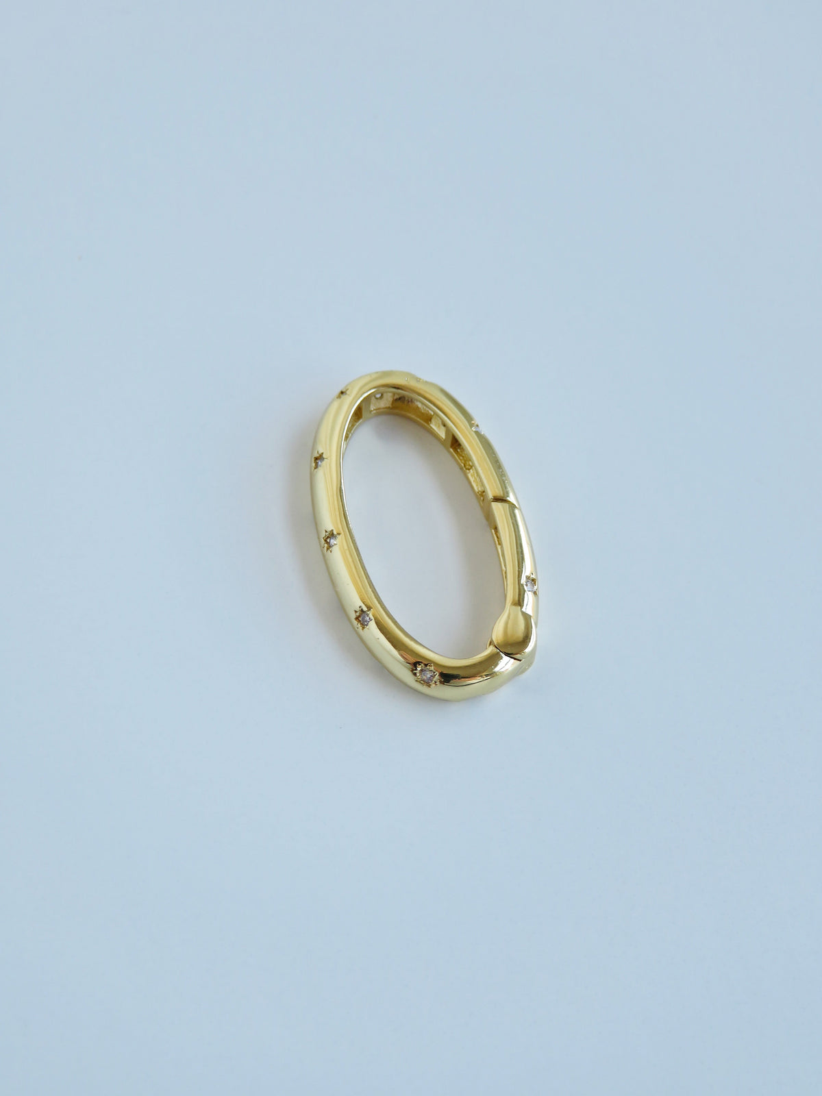 Diamond Push In Connector Charm Clasp