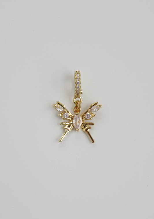 Butterfly & Bee Charm on Diamond Clasp