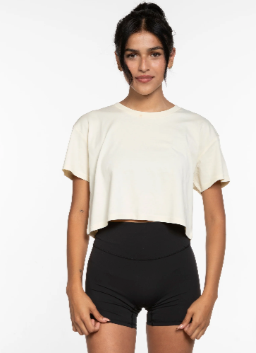 Cropped logo tee