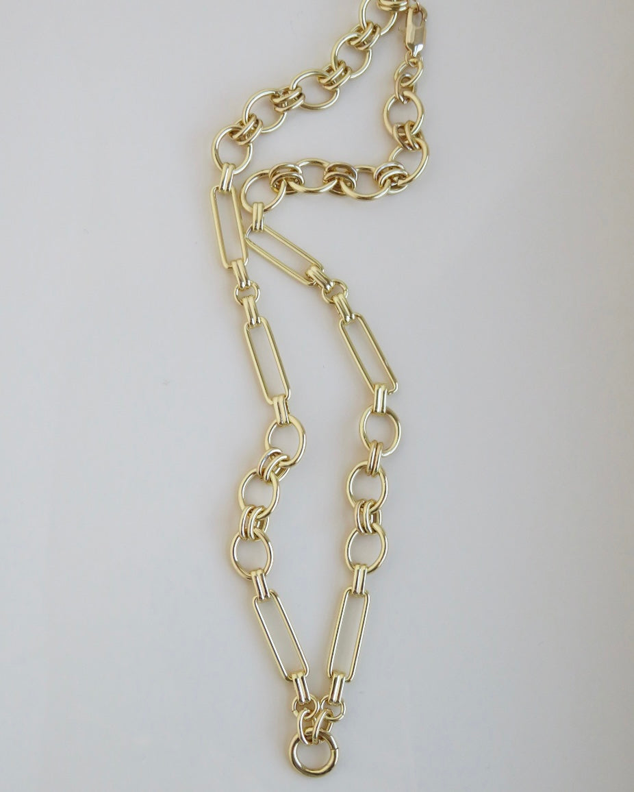 Louvre Charm Holder Necklace - Clicker Clasp - add charms