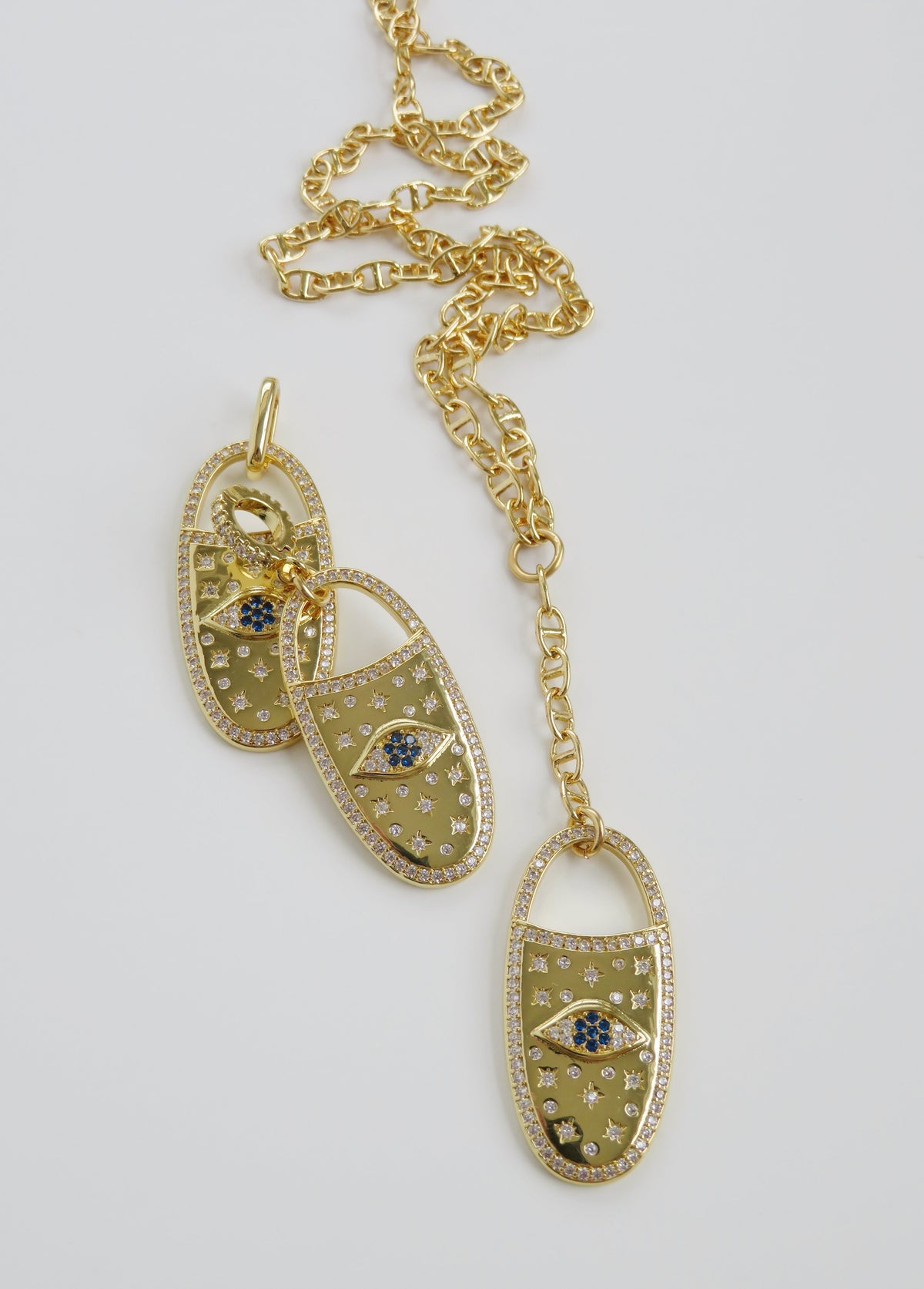 Oval Evil Eye Protection Necklace