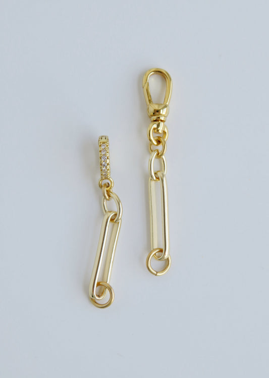 Hinged Clasp Lariat Chain - Figaro Link - add a charm