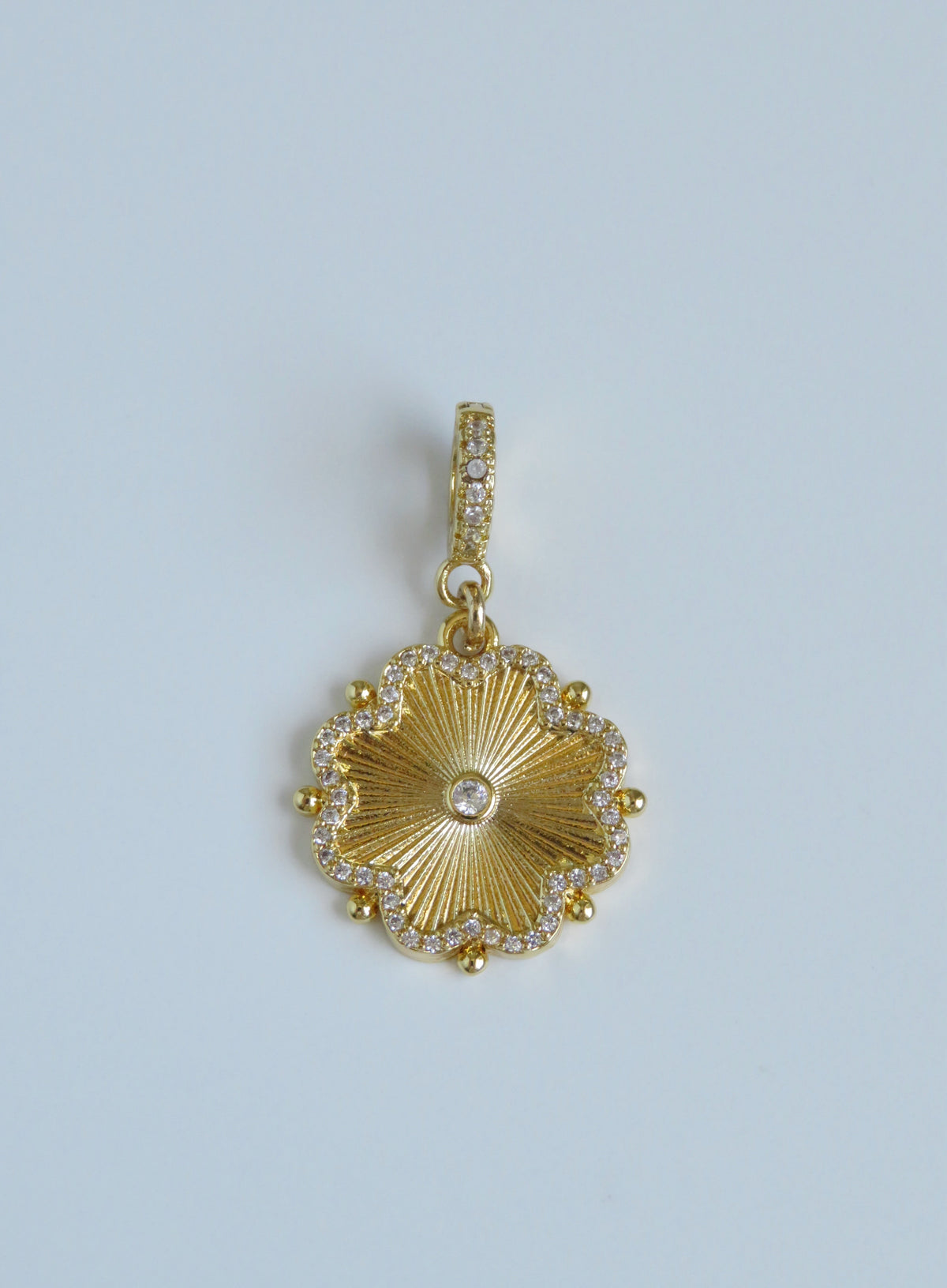 Diamond Flower - Hinged Clasp Charm