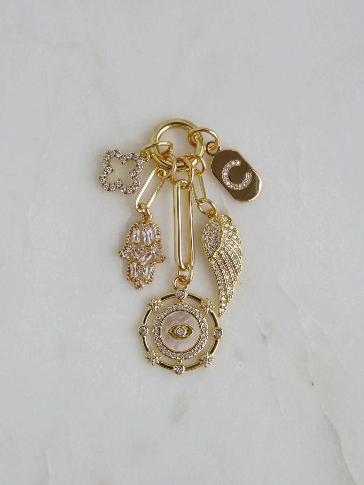 Love & Divine Guidance Initial Charm Cluster