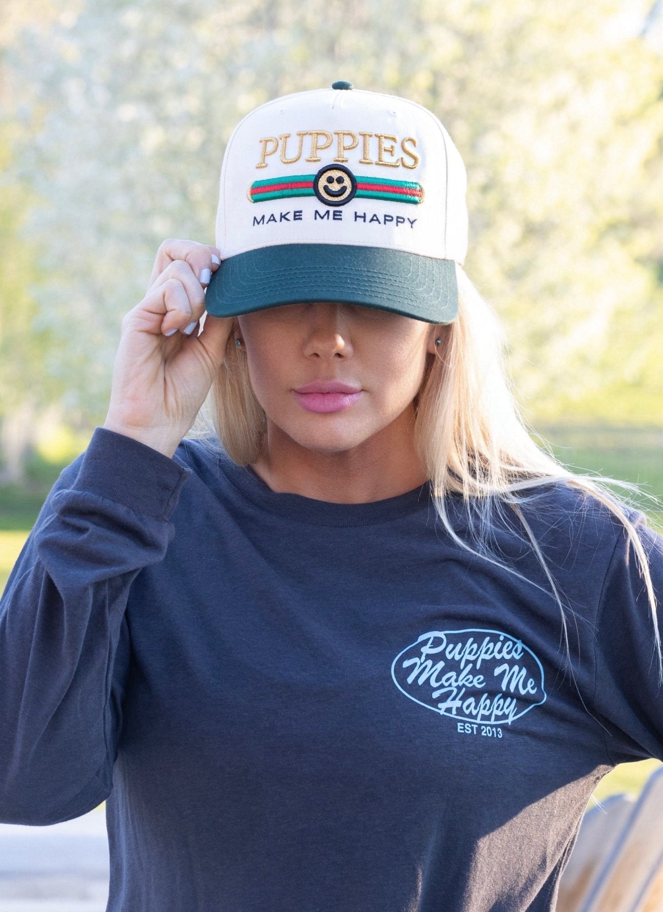 Pup Lux Embroidered 5 Panel Hat | Gold 3D Puff | Premium Gift for Dog Lovers