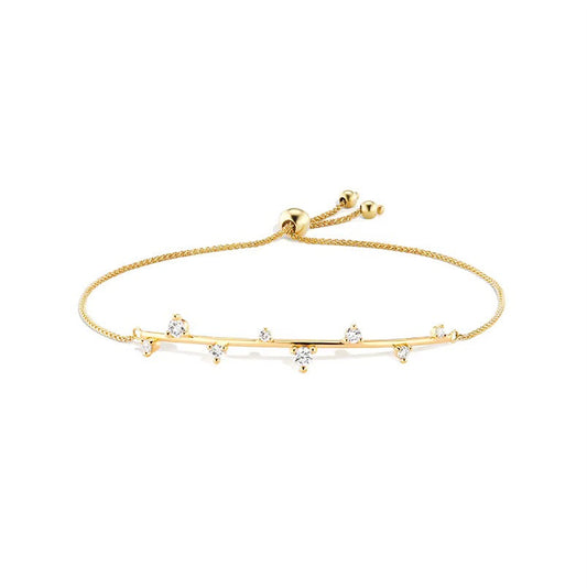 Cordelia Studded Diamond Adjustable Bracelet
