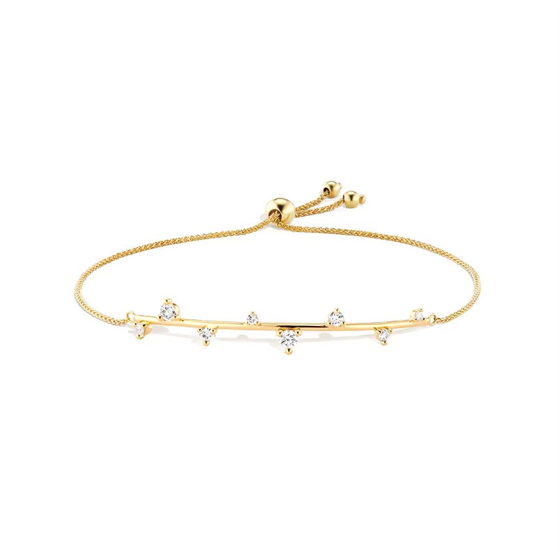 Cordelia Studded Diamond Adjustable Bracelet