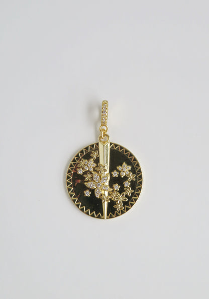 Renew & Thrive Charm on Diamond Hinged Clasp - Flower