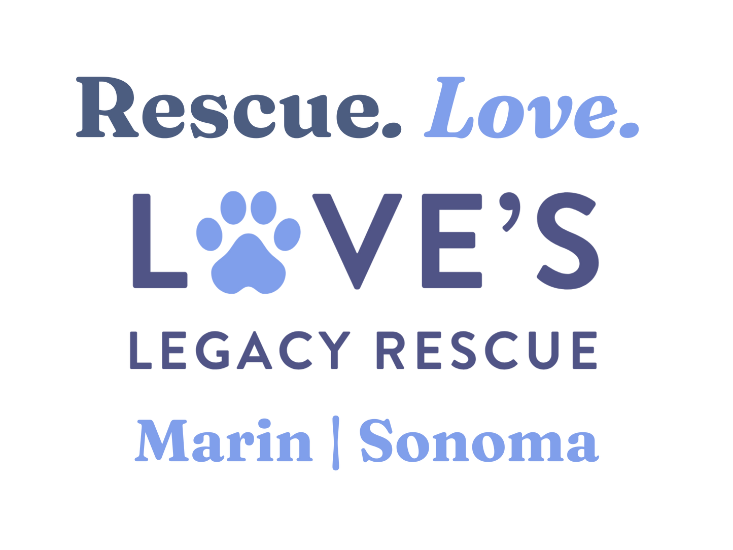 Rescue Love's Legacy Rescue car magnet | Marin Sonoma