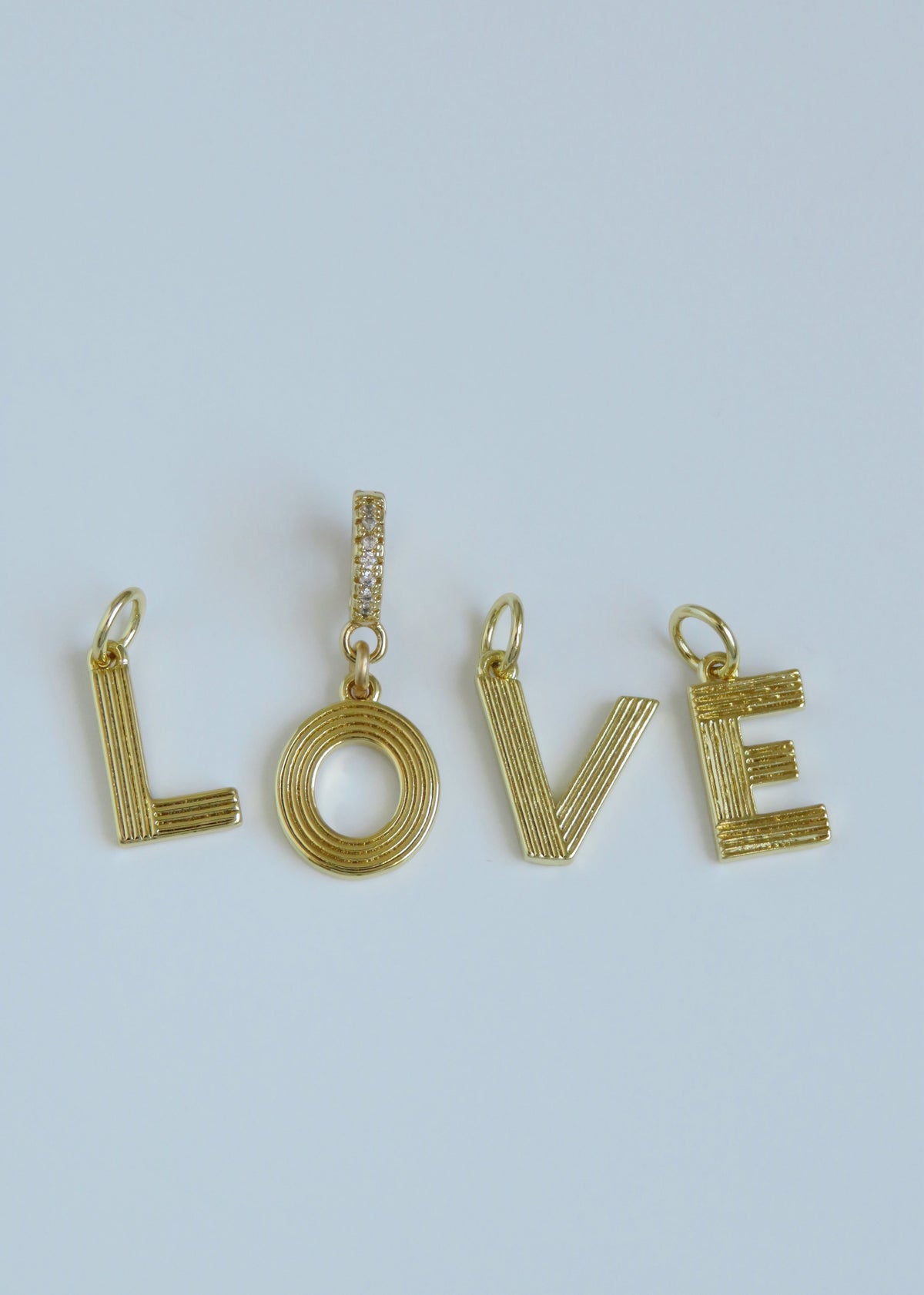 Initial Vibes Charm with Diamond Clasp