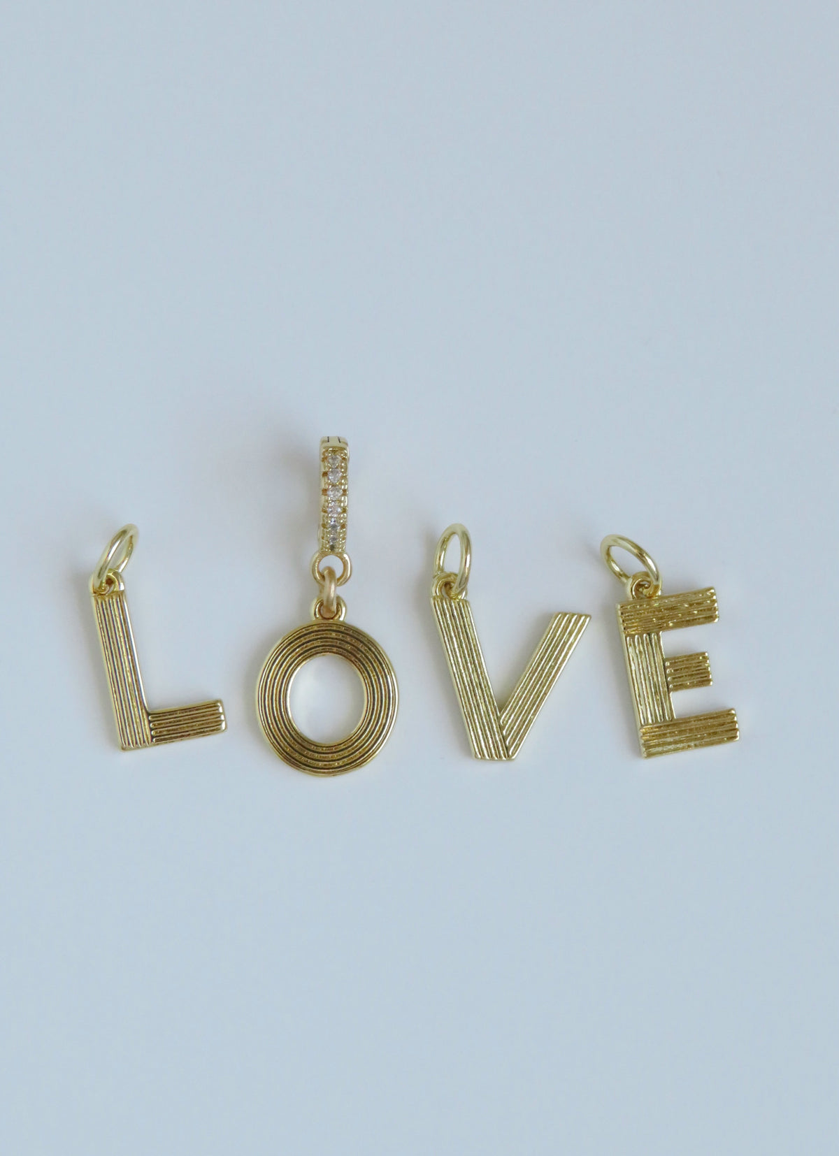 Initial Vibes Charm with Diamond Clasp
