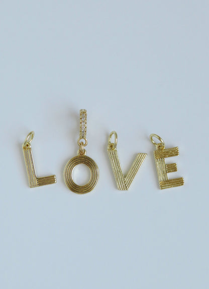 Initial Vibes Charm with Diamond Clasp