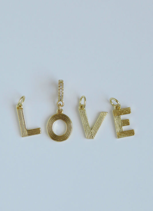 Initial Vibes Charm with Diamond Clasp
