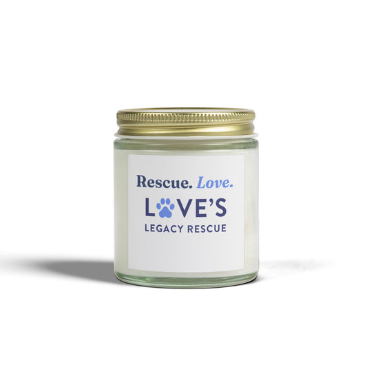 Rescue. Love. Soy Coconut Apricot Candle — Love’s Legacy Rescue Fundraiser (4oz/9oz)