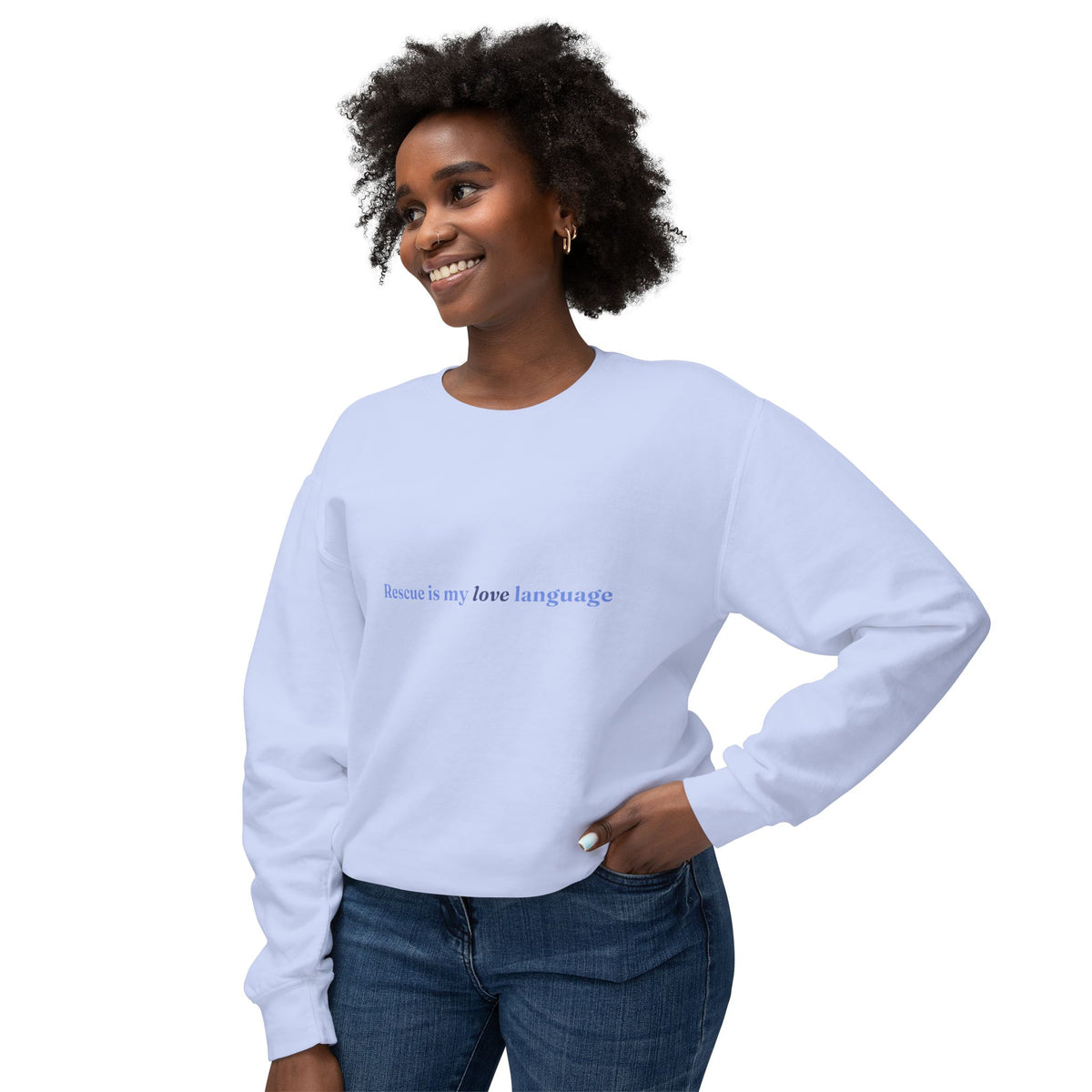 Rescue Love Crewneck Sweatshirt – Animal Rescue Paw Print