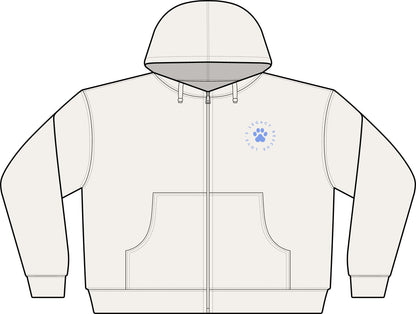 Women's Full-Zip Hoodie with Paw Print Logo