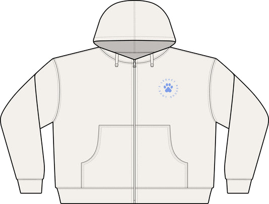 Women's Full-Zip Hoodie with Paw Print Logo