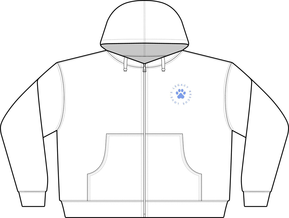 Women's Full-Zip Hoodie with Paw Print Logo