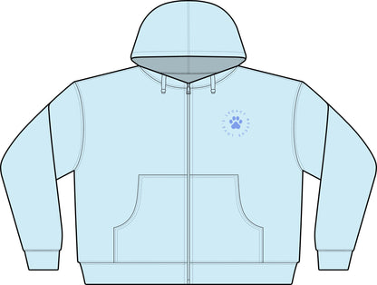 Women's Full-Zip Hoodie with Paw Print Logo
