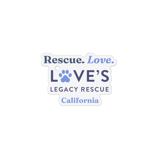 Rescue Love California Car Magnet